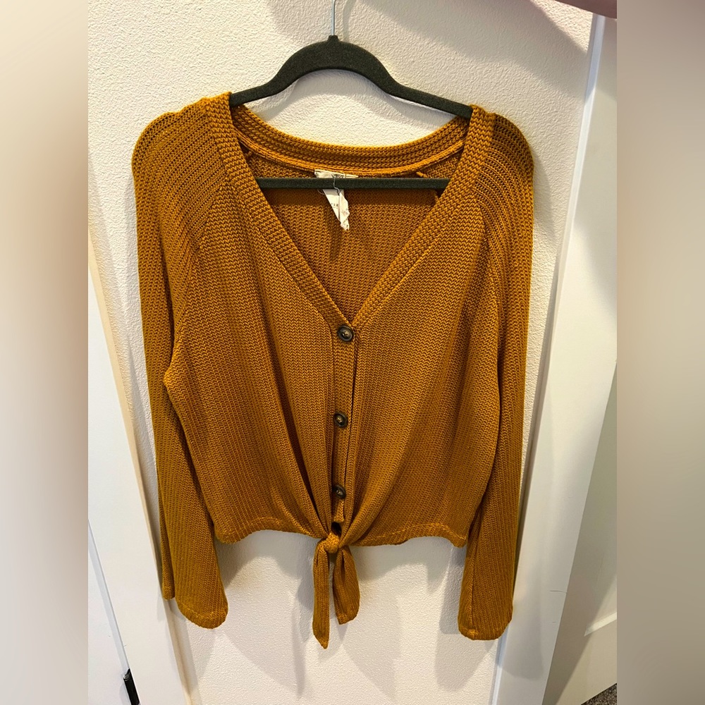 Yellow long sleeve sweater
